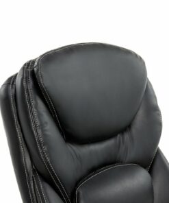 Serta - Upholstered Back in Motion Health & Wellness Office Chair with Adjustable Arms - Bonded Leather - Black