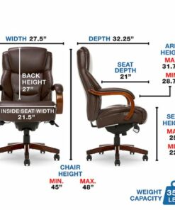 La-Z-Boy - Delano Big & Tall Bonded Leather Executive Chair - Chestnut Brown
