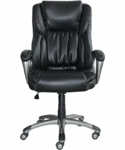 Serta - Works 5-Pointed Star Bonded Leather Executive Chair - Black