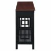 OSP Home Furnishings - Oxford Foyer Table - Black Frame / Cherry Top