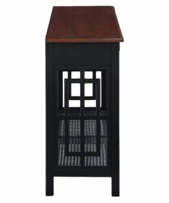 OSP Home Furnishings - Oxford Foyer Table - Black Frame / Cherry Top