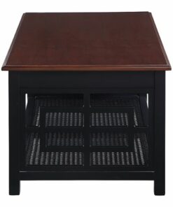 OSP Home Furnishings - Oxford Coffee Table - Black Frame / Cherry Top