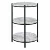 OSP Home Furnishings - Renton 3-Tier Oval Table - White/Black