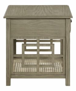 OSP Home Furnishings - Cambridge 1 Drawer Side Table - Bone