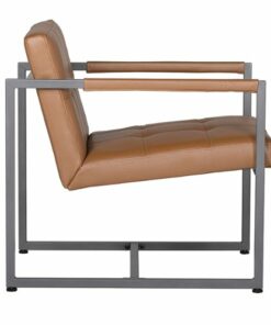 Studio Designs Home Camber Modern Blended Leather Accent Chair - Caramel Brown