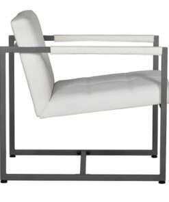 Studio Designs Home Camber Modern Blended Leather Accent Chair - White