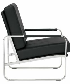 Studio Designs Home Allure Modern Blended Leather Accent Chair - Black