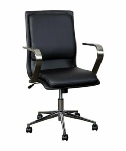 Flash Furniture - Designer Executive Swivel Office Chair with Arms - Black/Chrome