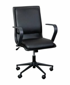 Flash Furniture - Designer Executive Swivel Office Chair with Arms - Black/Black