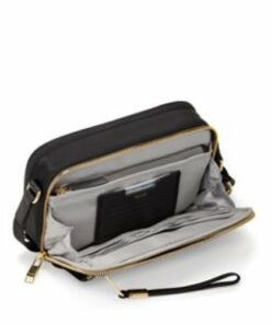 TUMI - Voyageur Langley Crossbody Messenger Bag - Black/Gold