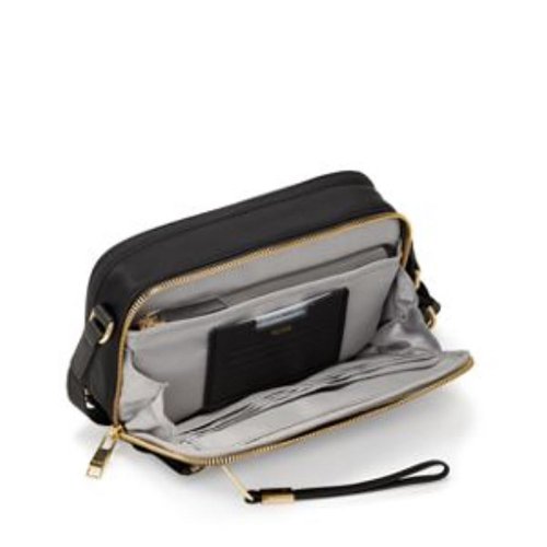 TUMI - Voyageur Langley Crossbody Messenger Bag - Black/Gold