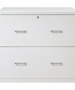 OSP Home Furnishings - Alpine 2-Drawer Lateral File with Lockdowel™ Fastening System - White