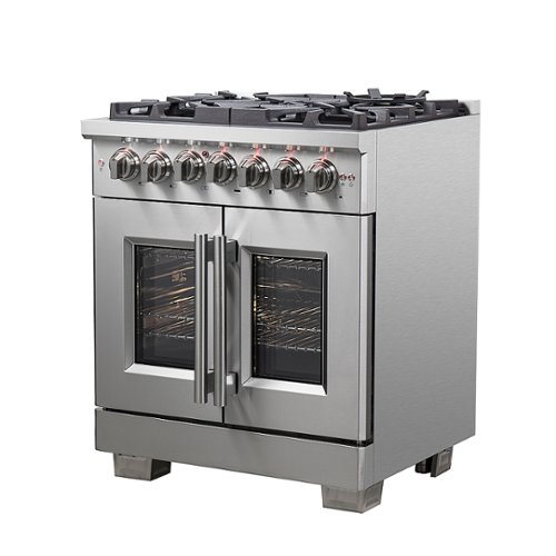 Forno Appliances - Capriasca 4.32 Cu. Ft. Freestanding Dual Fuel Range with French Doors