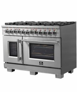 Forno Appliances - Capriasca 6.58 Cu. Ft. Freestanding Double Oven Dual Fuel Range with French Doors