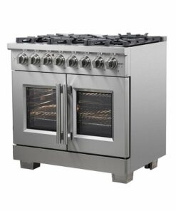 Forno Appliances - Capriasca 5.36 Cu. Ft. Freestanding Dual Fuel Range with French Doors