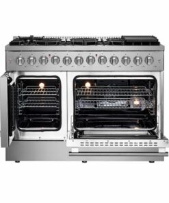 Forno Appliances - Galiano 6.58 Cu. Ft. Freestanding Double Oven Dual Fuel Range with French Doors