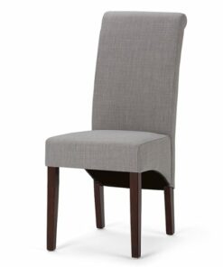 Simpli Home - Avalon Polyester & Wood Dining Chairs (Set of 2) - Dove Gray