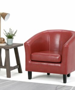 Simpli Home - Austin Armchair - Red