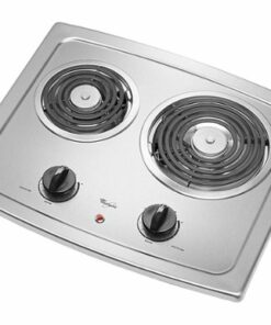 Whirlpool - 21" Built-In Electric Cooktop - Stainless steel