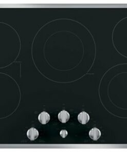 GE Profile - 30" Built-In Electric Cooktop - Stainless Steel on Black 0