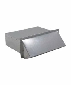 Zephyr - Duct 3-1/4 In. x 10 In. Exhaust Cap with Damper & Bird Screen for Range Hood - Silver