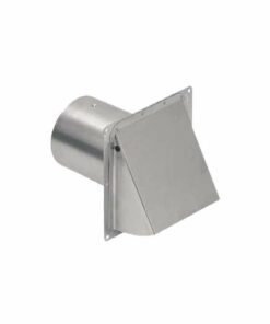 Zephyr - Duct 10 In. Round Exhaust Cap with Damper & Bird Screen for Range Hood - Silver
