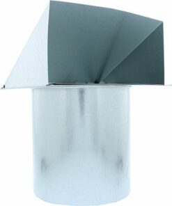 Zephyr - Duct 8 In. Round Inlet Cap with Bird Screen for Range Hood - Silver