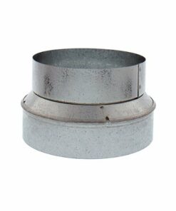Zephyr - Duct 7 In. to 6 In. Round Reducer for Range Hood - Silver