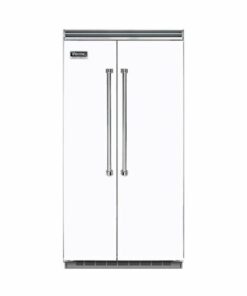 Viking - Professional 5 Series Quiet Cool 25.3 Cu. Ft. Side-by-Side Built-In Refrigerator - White