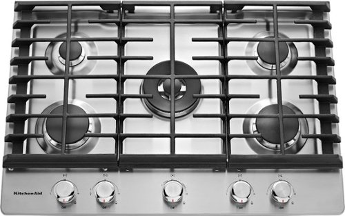 KitchenAid - 30" Built-In Gas Cooktop - Stainless steel 0
