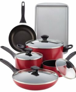 Farberware - 15-Piece Cookware Set - Red