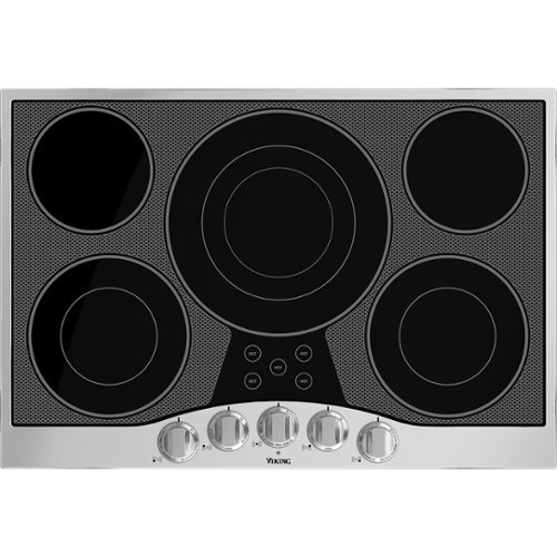 Viking - 29.9" Electric Cooktop - Black/Stainless Steel