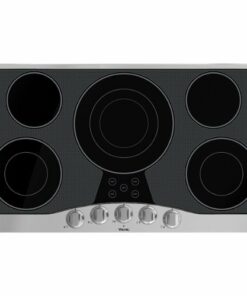 Viking - 36.2" Electric Cooktop - Black/Stainless Steel