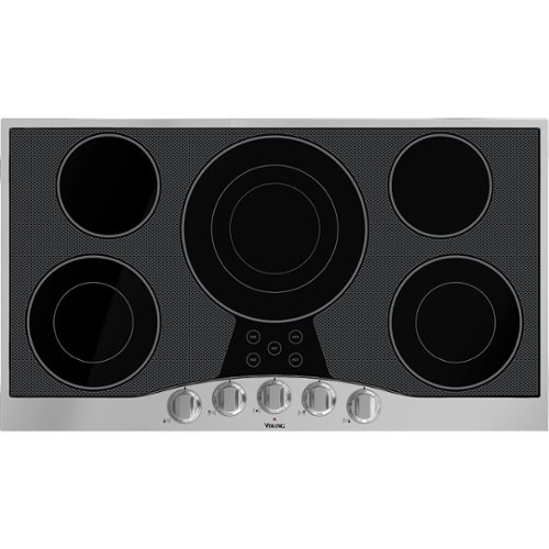 Viking - 36.2" Electric Cooktop - Black/Stainless Steel