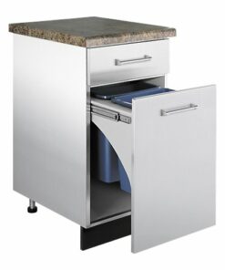 Viking - 30" Outdoor Trash Pullout Base Cabinet - Stainless Steel