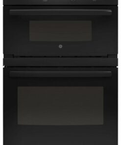 GE - 30" Single Electric Wall Oven with Built-In Microwave - Black on Black