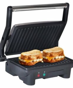 Elite Cuisine - Indoor 3-in-1 Panini Press and Grill - Silver