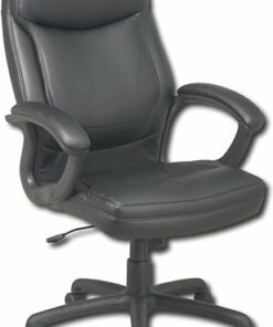 Office Star Products - High-Back Eco Leather Executive Chair - Black