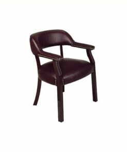 Office Star Products - Office Star Traditional Guest Chair with Wrap Around Back in Oxblood - Black