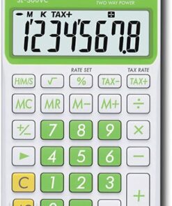 Casio - Sl300Vcgnsih Solar Wallet Calculator With 8-Digit Display - Green