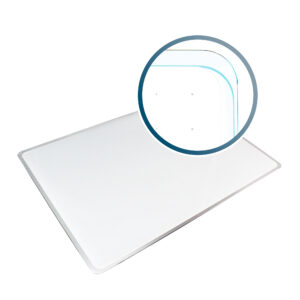 Floortex - Viztex Glacier White Multi-Purpose Grid Glass Dry Erase Board 17'' x 23'' - White