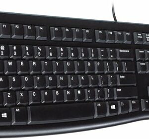 Logitech - K120  Full-size Wired Membrane Keyboard for PC with Spill-Resistant Design - Black