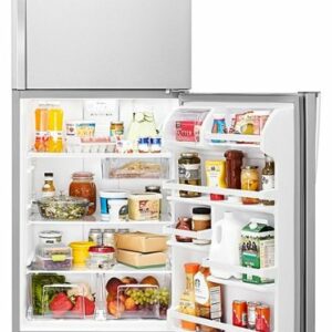 Whirlpool - 18.2 Cu. Ft. Top-Freezer Refrigerator - Monochromatic Stainless Steel