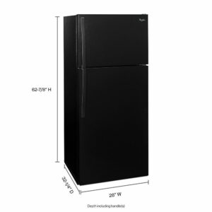 Whirlpool - 14.3 Cu. Ft. Top-Freezer Refrigerator - Black