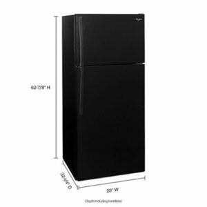 Whirlpool - 14.3 Cu. Ft. Top-Freezer Refrigerator - Black