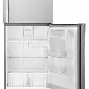 Whirlpool - 19.2 Cu. Ft. Top-Freezer Refrigerator - Monochromatic Stainless Steel