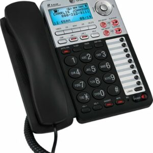 AT&T - ML17939 2-Line Corded Phone with Digital Answering System - Black/Silver