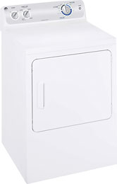 GE - 7.0 Cu. Ft. 8-Cycle Gas Dryer - White-on-White