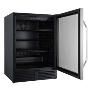 Avanti - Beverage Center - 130 Can Capacity - Stainless Steel with Black Cabinet