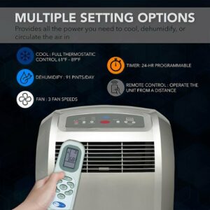 Whynter - 400 Sq. Ft. Portable Air Conditioner - Platinum